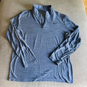 Mens Large Blue Dri fit quarter zip pullover